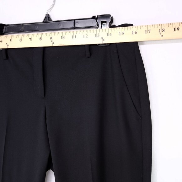 Theory Wool Straight Leg Dress Pants Womens Size 8 Career Black - Picture 10 of 14